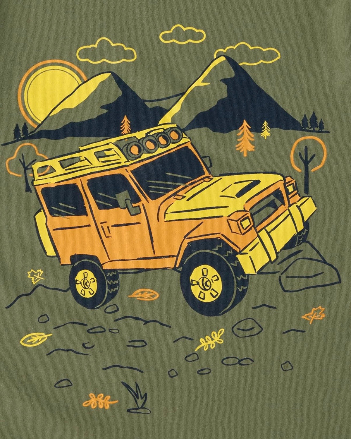 Pack de 2 Camisetas Manga Larga Estampado Fire Truck