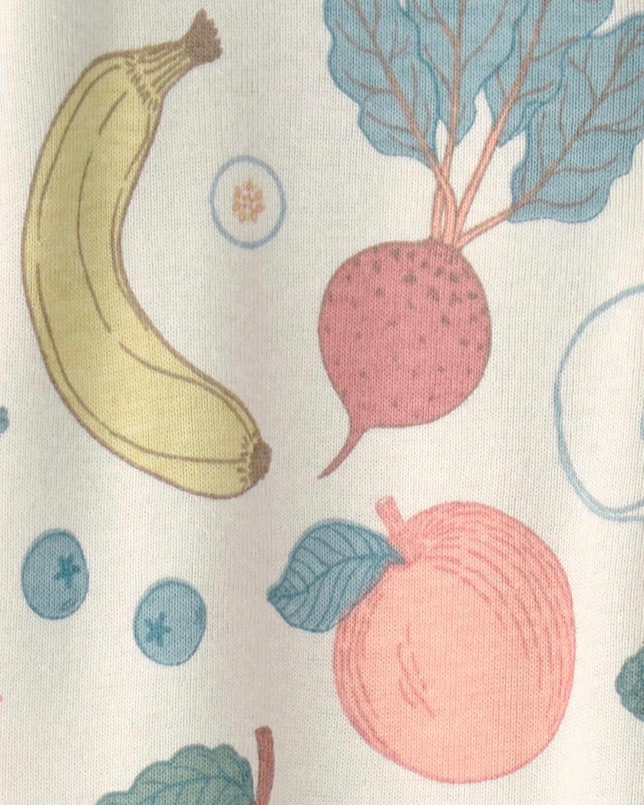 Pijama Suave con Estampado de Fruta Vegetal Bebé Unisex