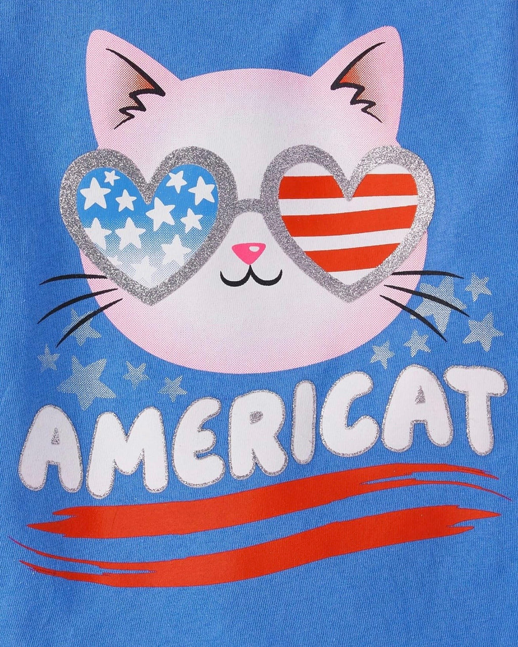 Pack de 2 Camisetas Manga Corta Estampado American Cat/Lazo Estadounidense