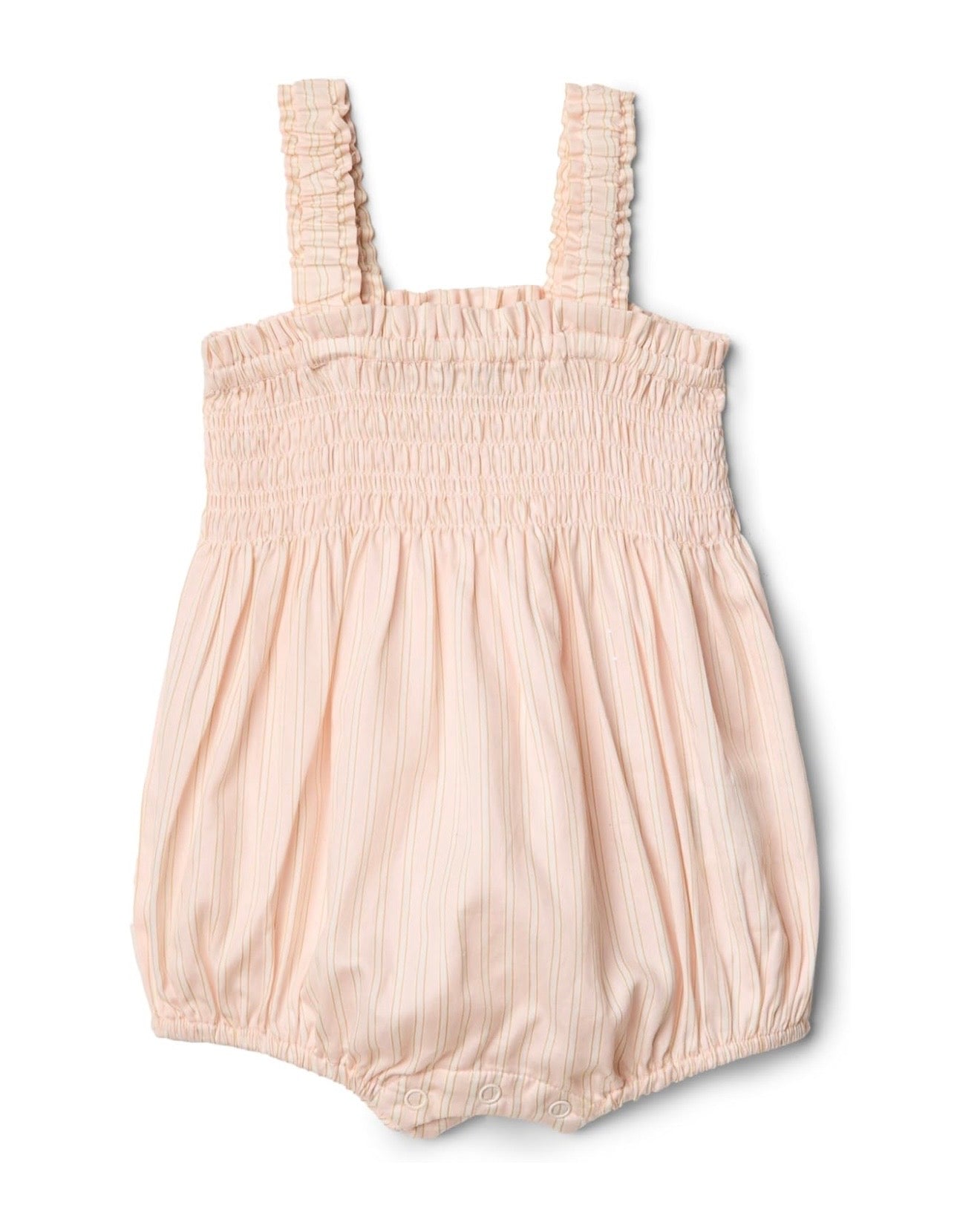 Mameluco sin mangas de rayas melocotón bebé niña