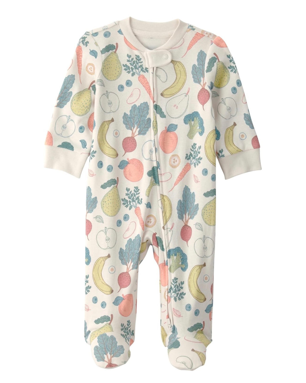Pijama Suave con Estampado de Fruta Vegetal Bebé Unisex