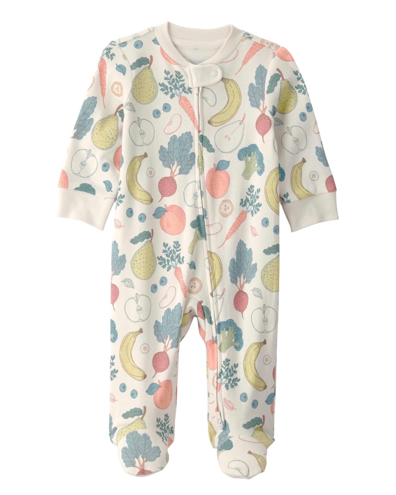 Pijama Suave con Estampado de Fruta Vegetal Bebé Unisex