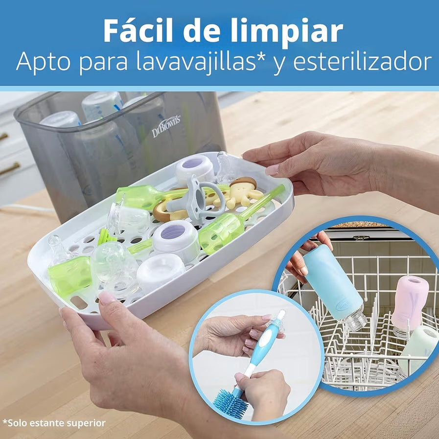 Dr. Brown’s Paquete de 6 Tetinas Natural Flow Cuello Estrecho de Flujo Nivel Y, 9m+ Ideal para Líquidos más Espesos