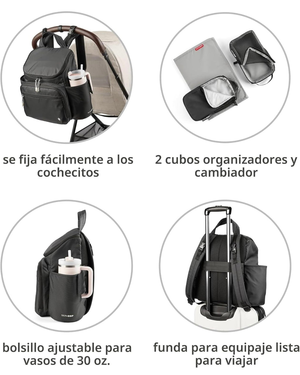 Pañalera tipo Mochila con Cambiador