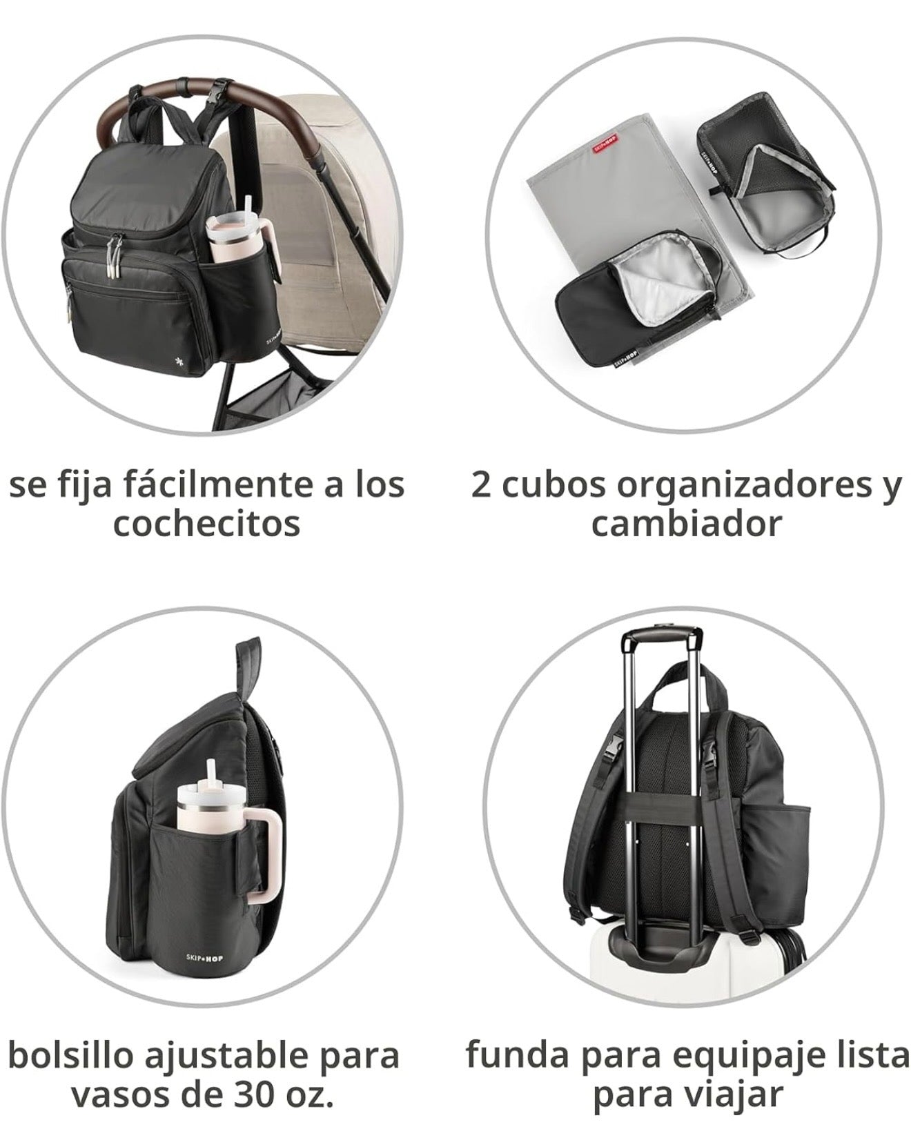 Pañalera tipo Mochila con Cambiador
