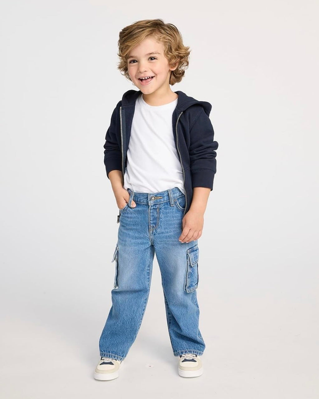 Jeans Vaqueros Cargo Holgados - Azul