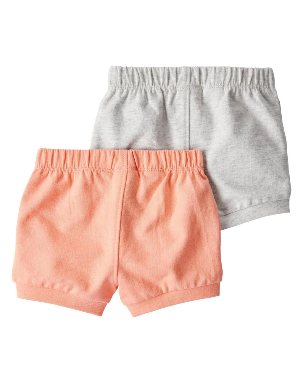 Pack x2 Shorts Durazno/Gris Bebé Niña