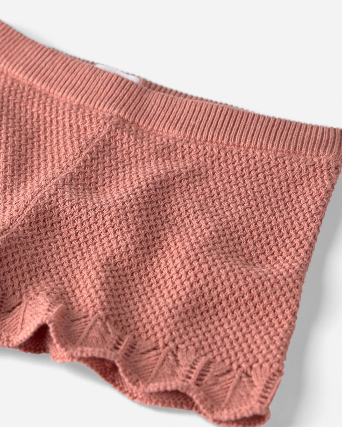 Conjunto Coral de Punto Blusa + Short Bebé Niña