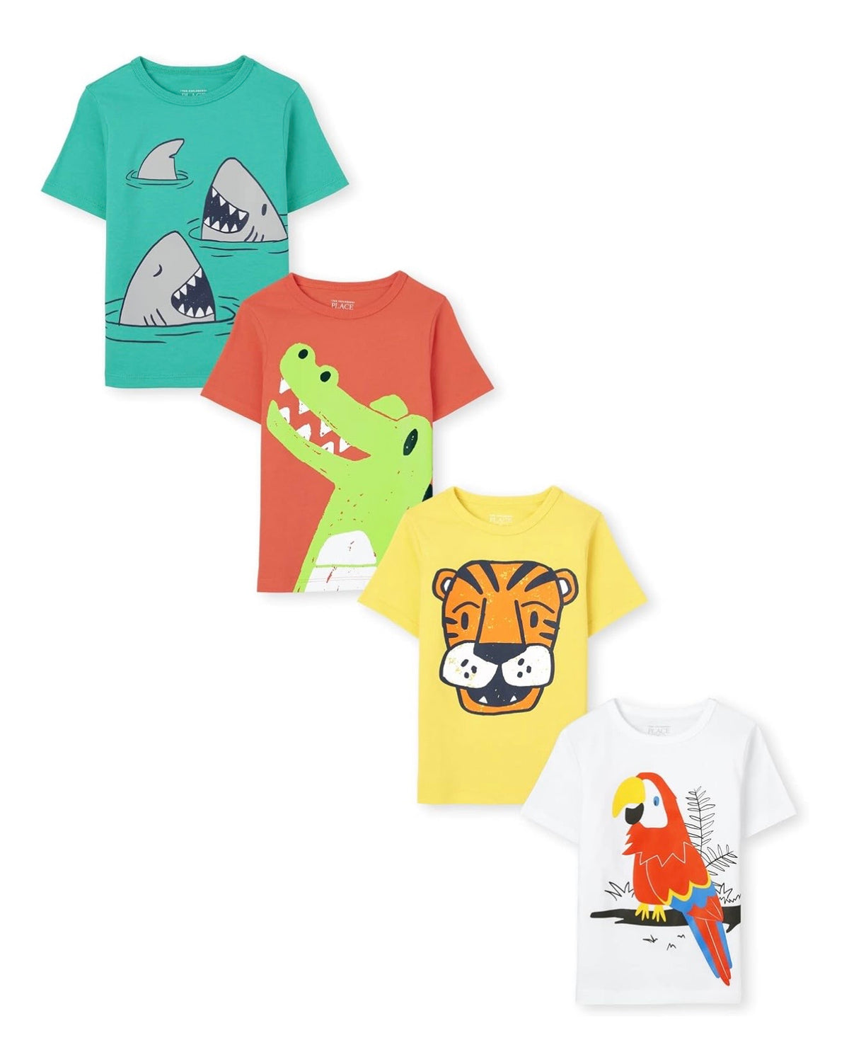 Pack de 3 Camisetas con Estampado de Animales Multicolor