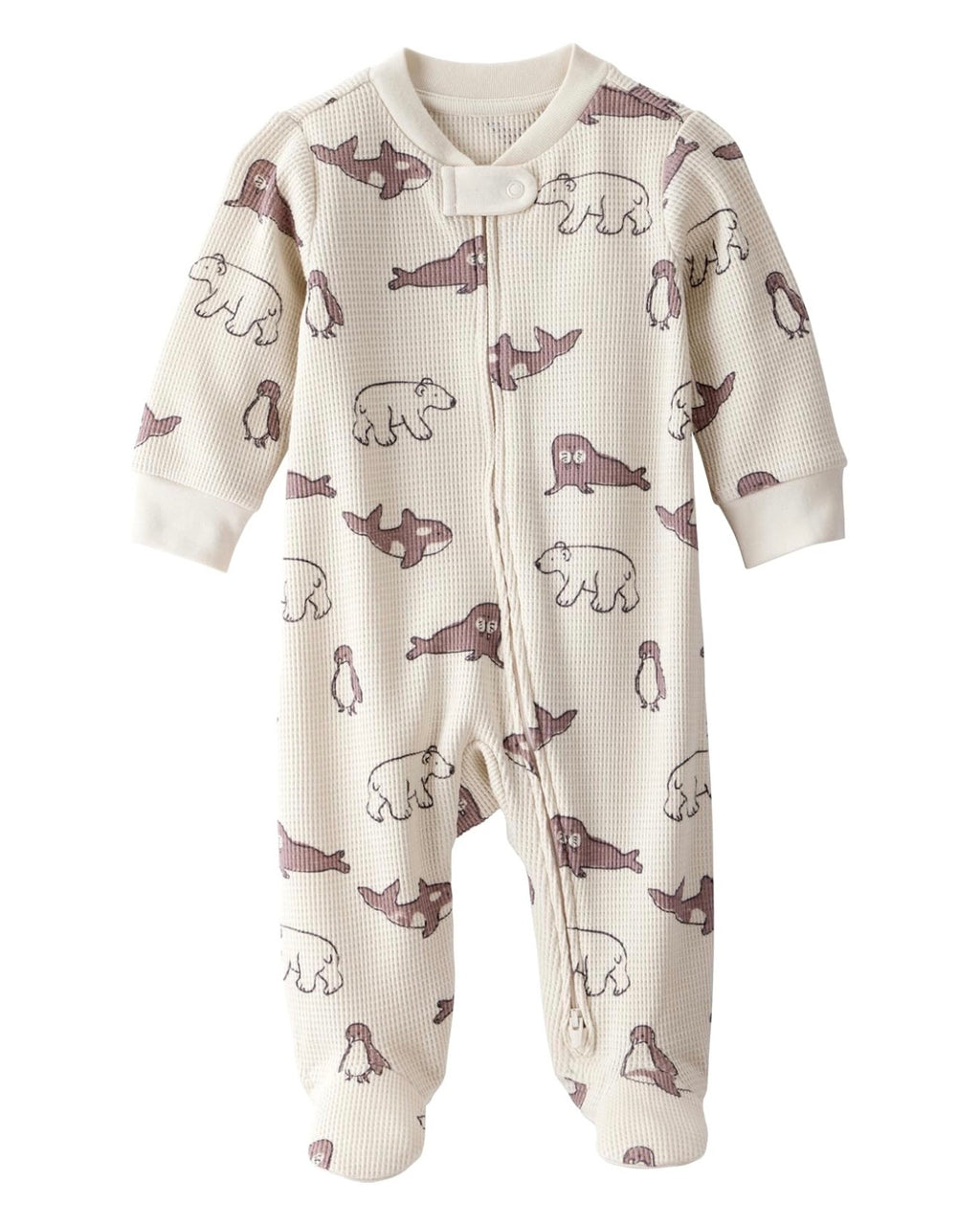 Pijama Suave con Estampado de Amigos Árticos Bebé Unisex