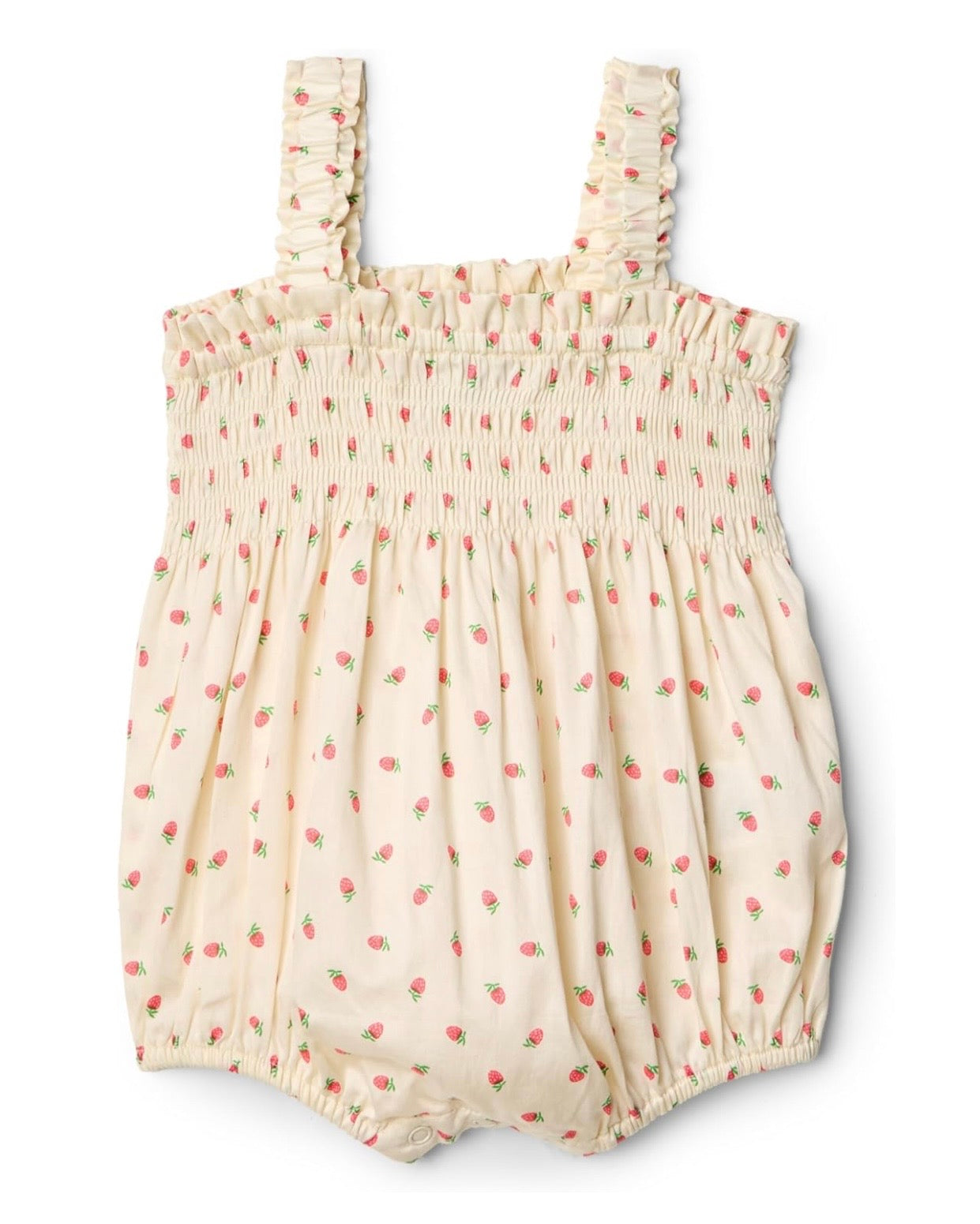 Mameluco sin mangas Fresas rosadas bebé niña