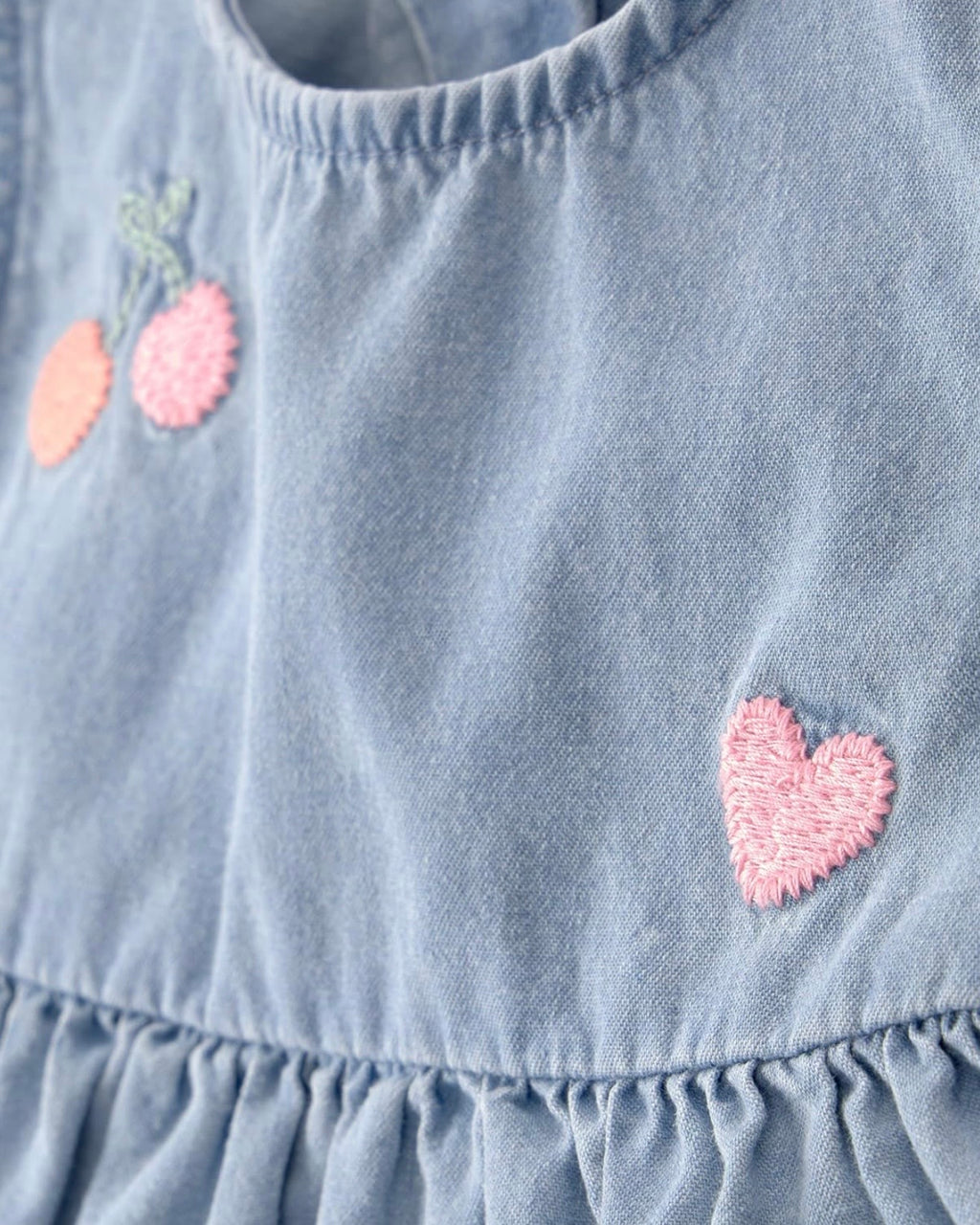 Conjunto Rosado/Azul Blusa sin Mangas + Short + Bodie Bebé Niña