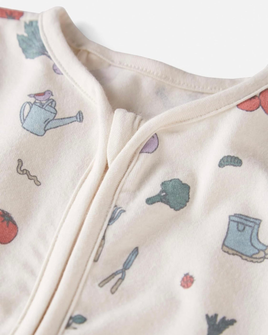 Pijama Suave con Estampado de Jardín Vegetal Bebé Unisex