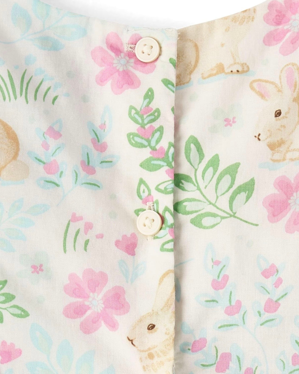 Vestido con Lazo y Volantes de Estampado de Conejito