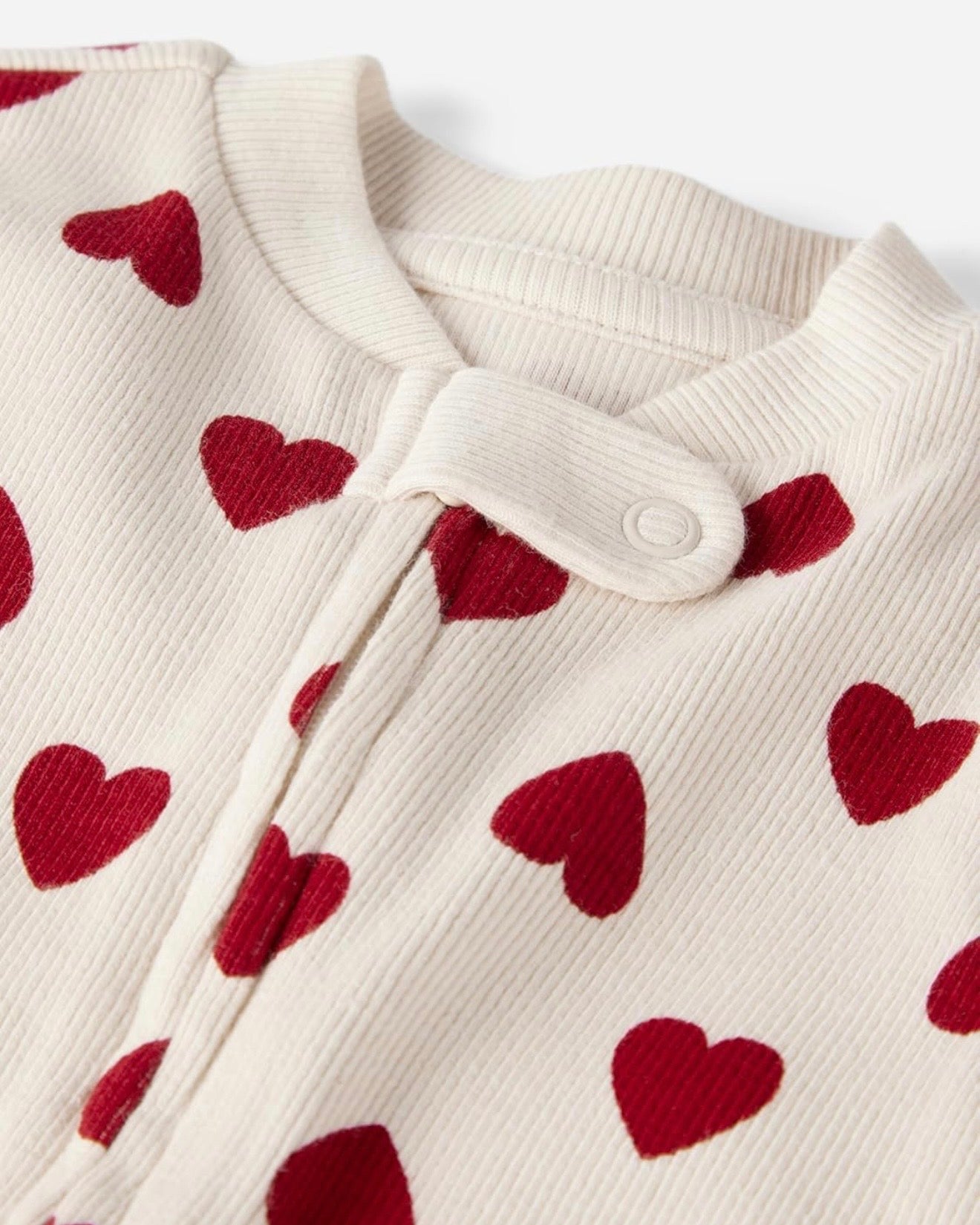 Pijama Suave con Estampado de Corazones Bebé Niña