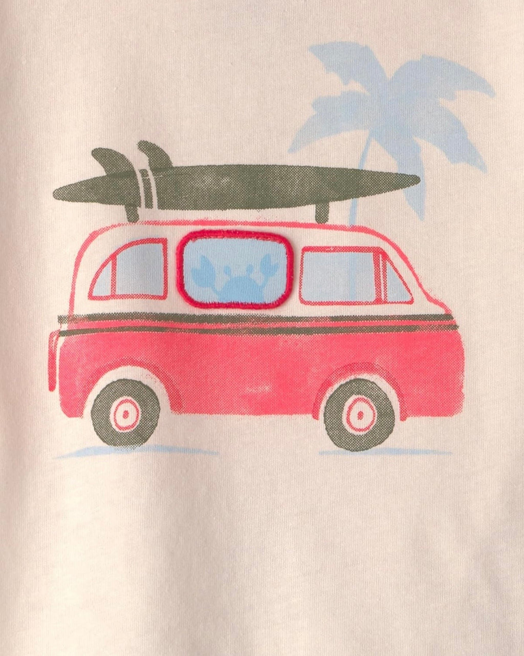 Conjunto Crema/Azul Playa Camiseta + Short + Bodie Bebé Niño