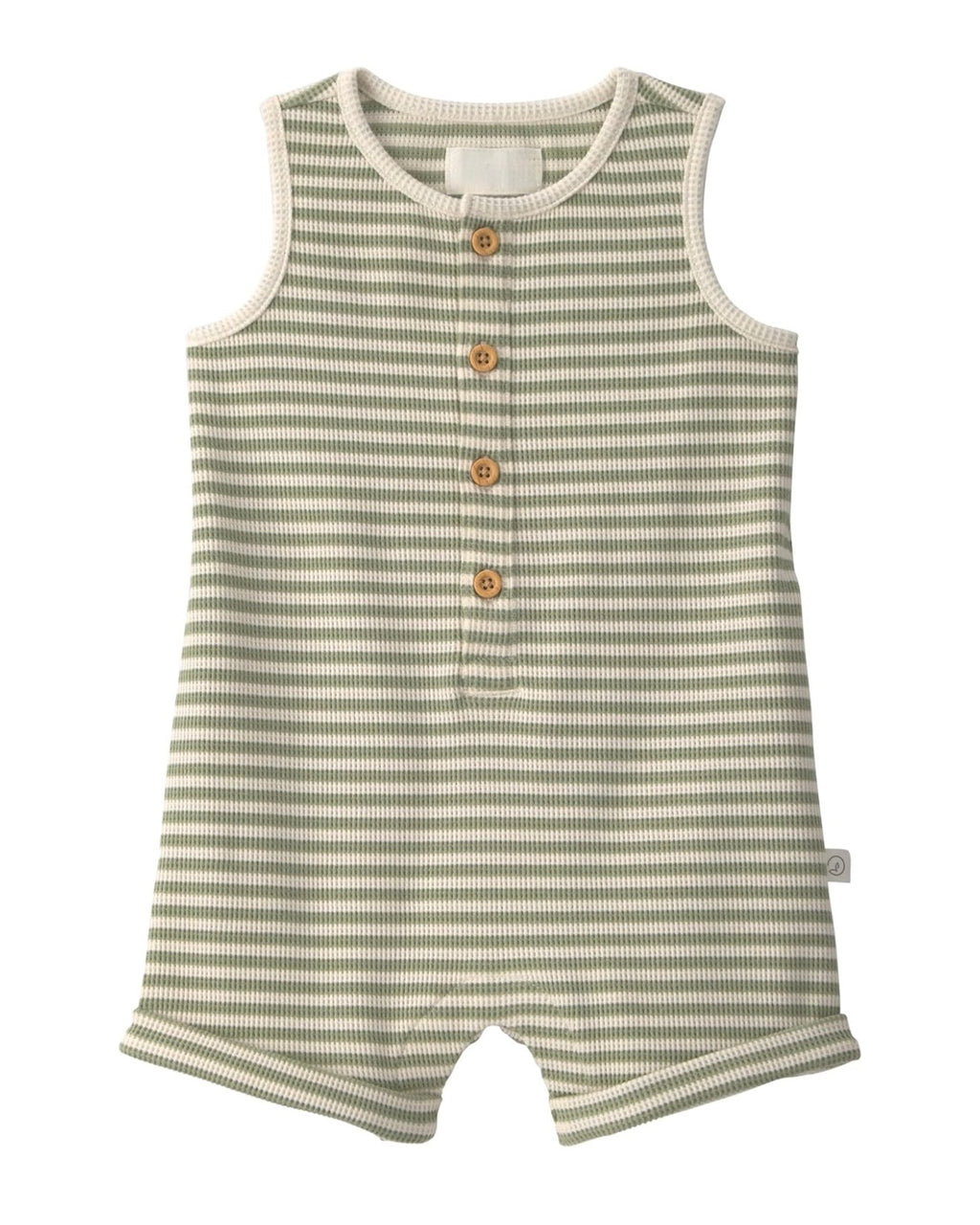 Romper Verde Striped Bebé Unisex