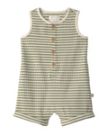 Romper Verde Striped Bebé Unisex