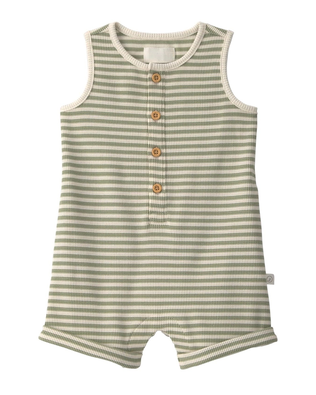 Romper Verde Striped Bebé Unisex