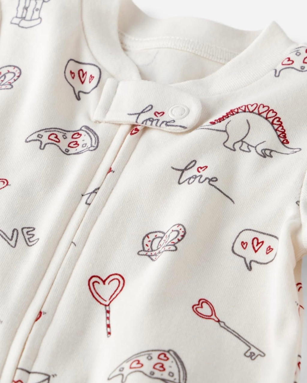 Pijama Suave con Estampado de Pequeños Amores Bebé Unisex