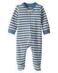 Pijama Suave con Estampado de Rayas Azules Bebé Niño