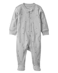 Pijama Suave con Estampado Gray Bow Bebé Niña