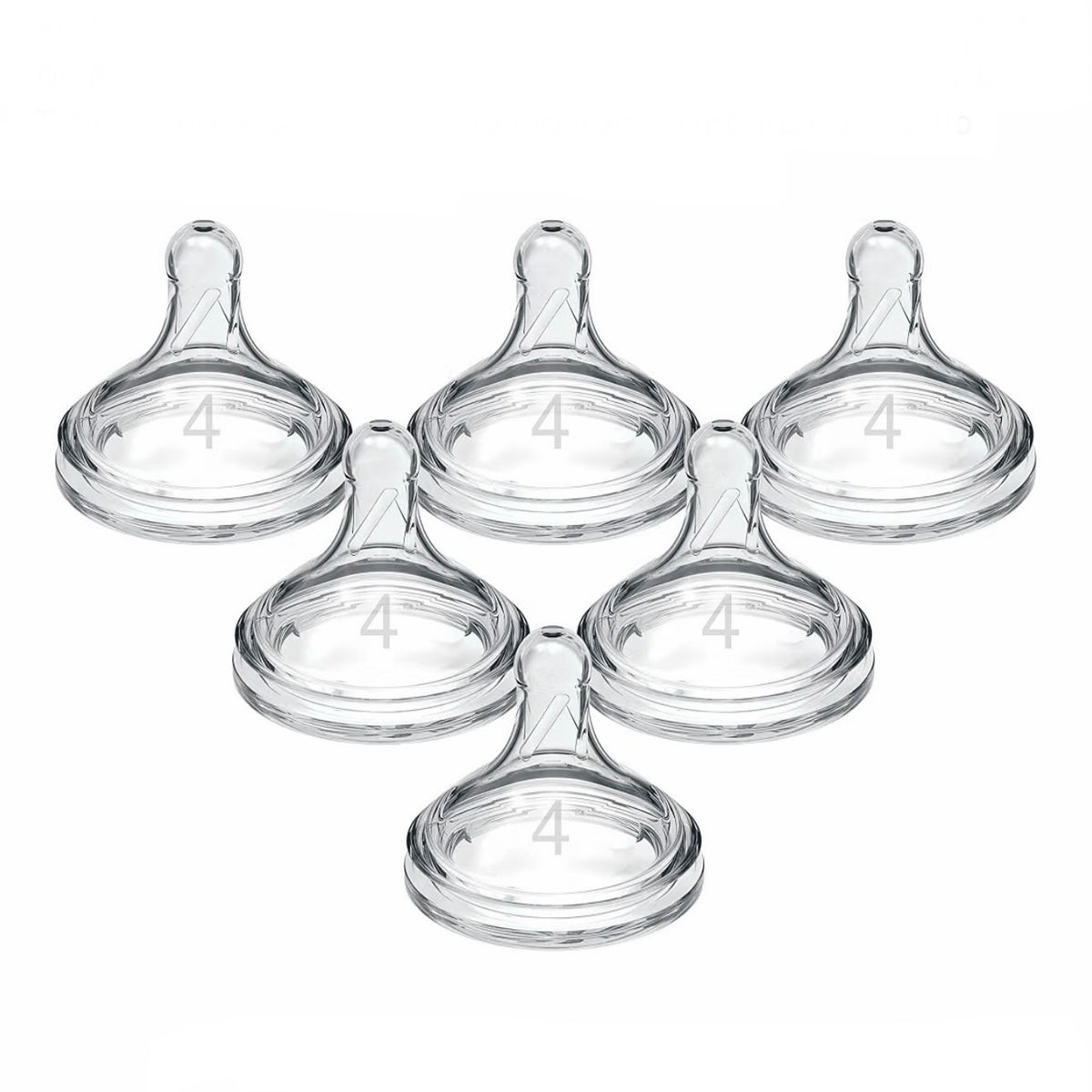 Dr. Brown’s Paquete de 6 Tetinas Natural Flow Cuello Ancho de Flujo Nivel 4, 9m+