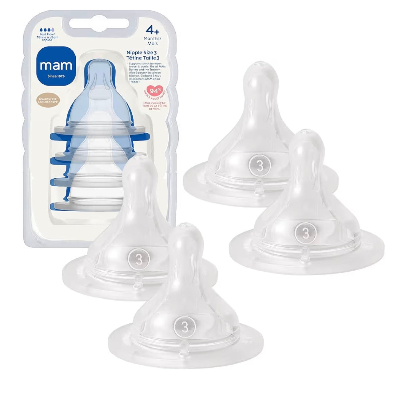 MAM Tetinas de Flujo Rápido 4+