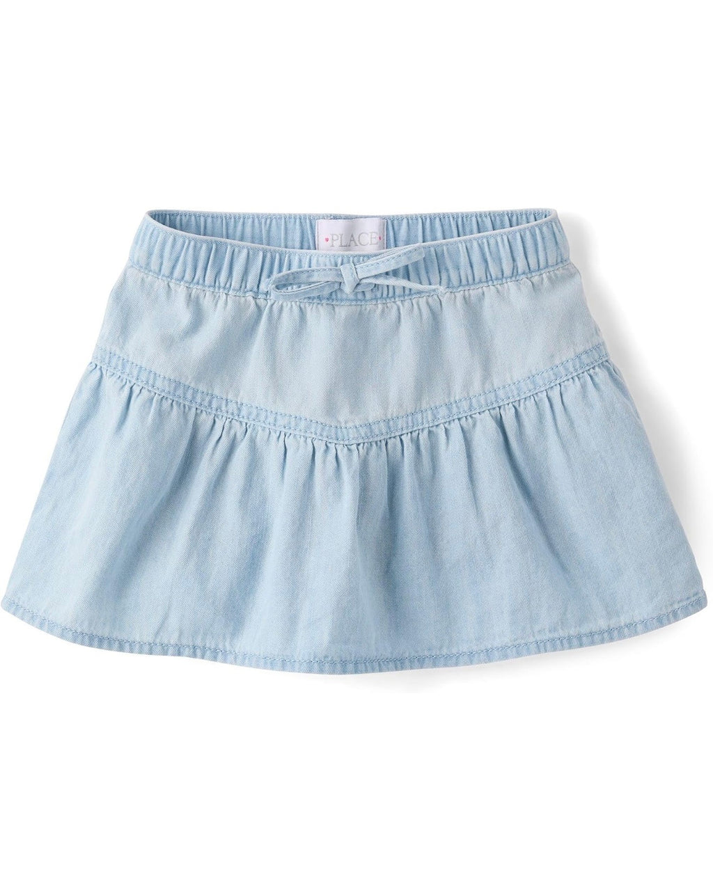 Falda Short de Chambray - Azul