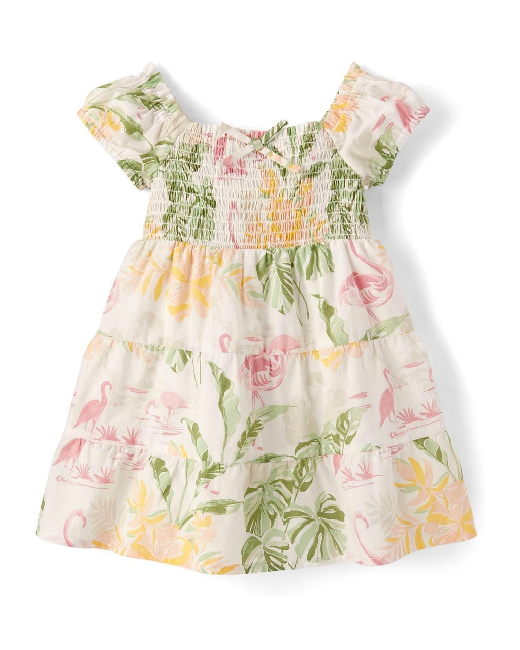 Vestido Fruncido Escalonado - Tropical