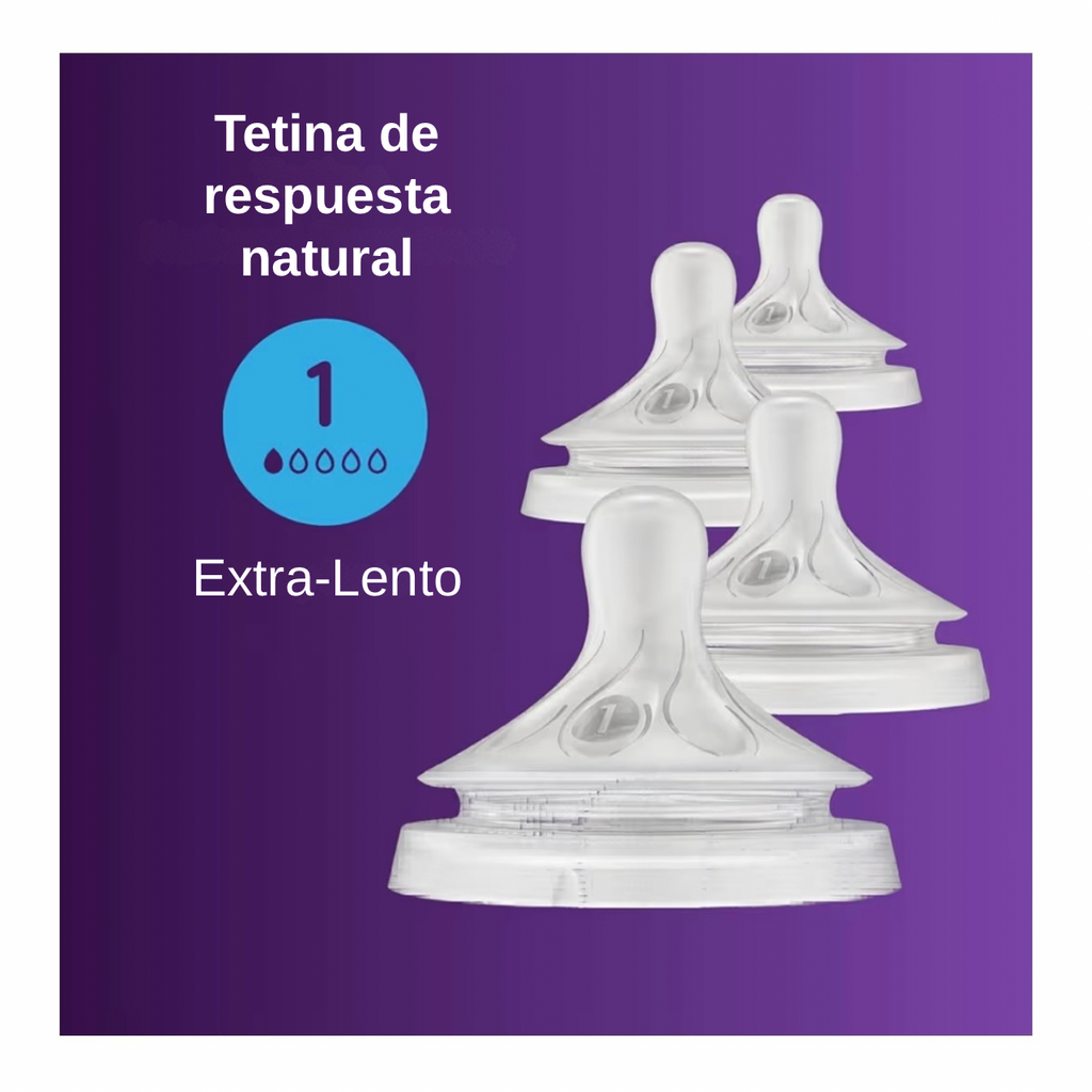 Philips Avent Pack x4 Tetinas de Flujo Extra Lento 1