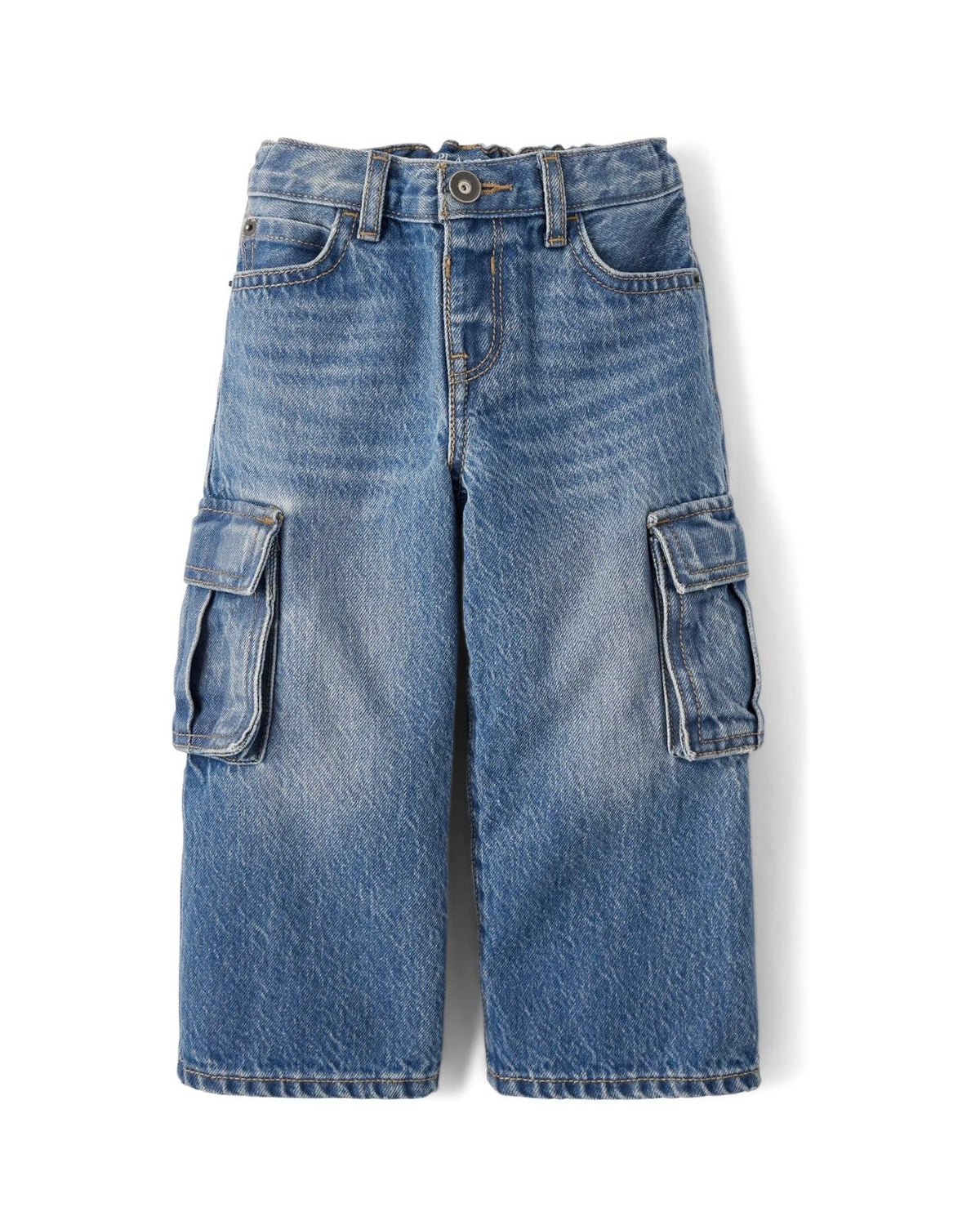 Jeans Vaqueros Cargo Holgados - Azul