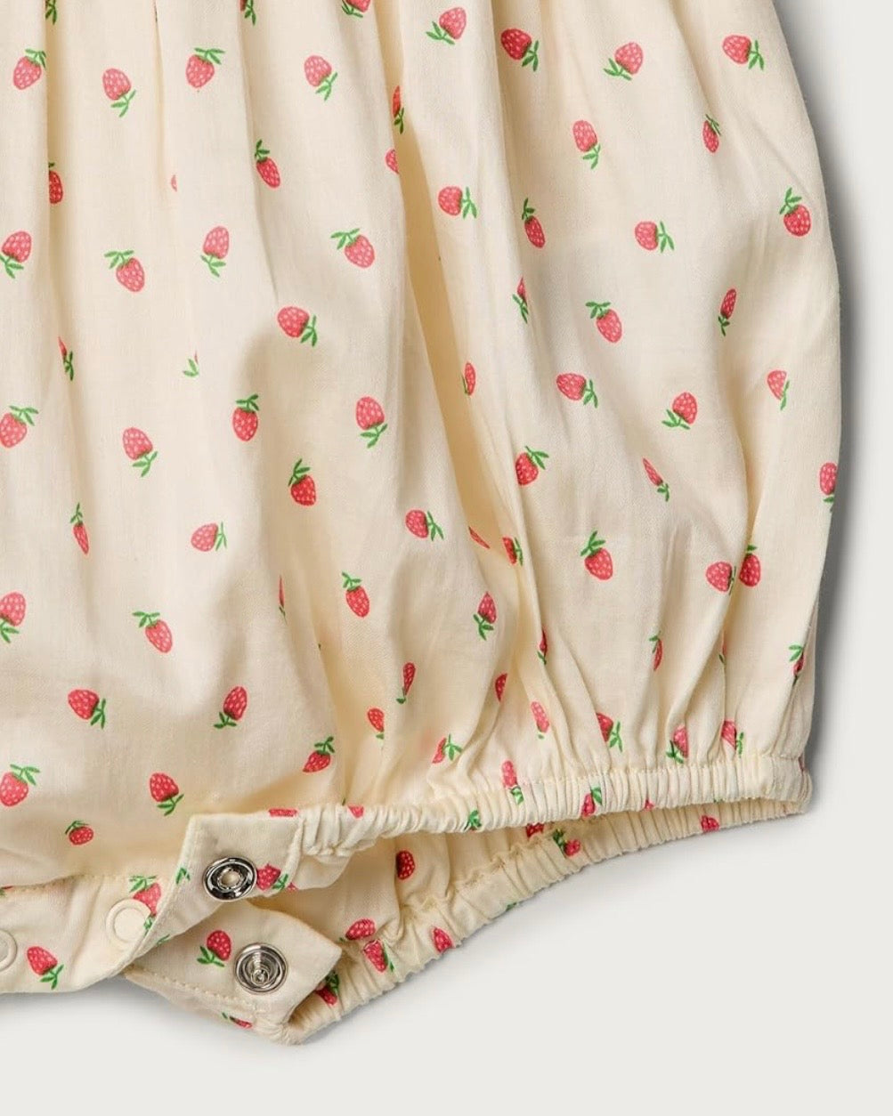 Mameluco sin mangas Fresas rosadas bebé niña