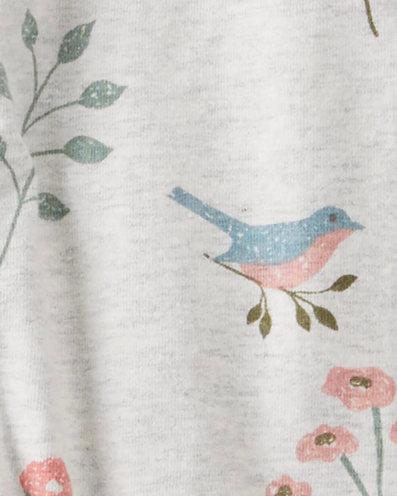 Pijama Suave con Estampado de Mariposa Botánica Bebé Niña