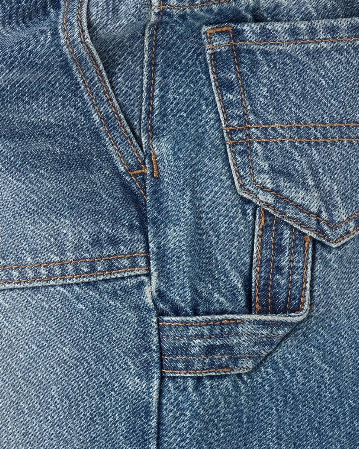 Jeans Vaqueros Holgados de Bolsillos Amplios - Azul