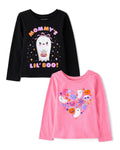 Pack de 2 Camisetas Manga Larga Estampado Mommys Boo/Ghost Heart