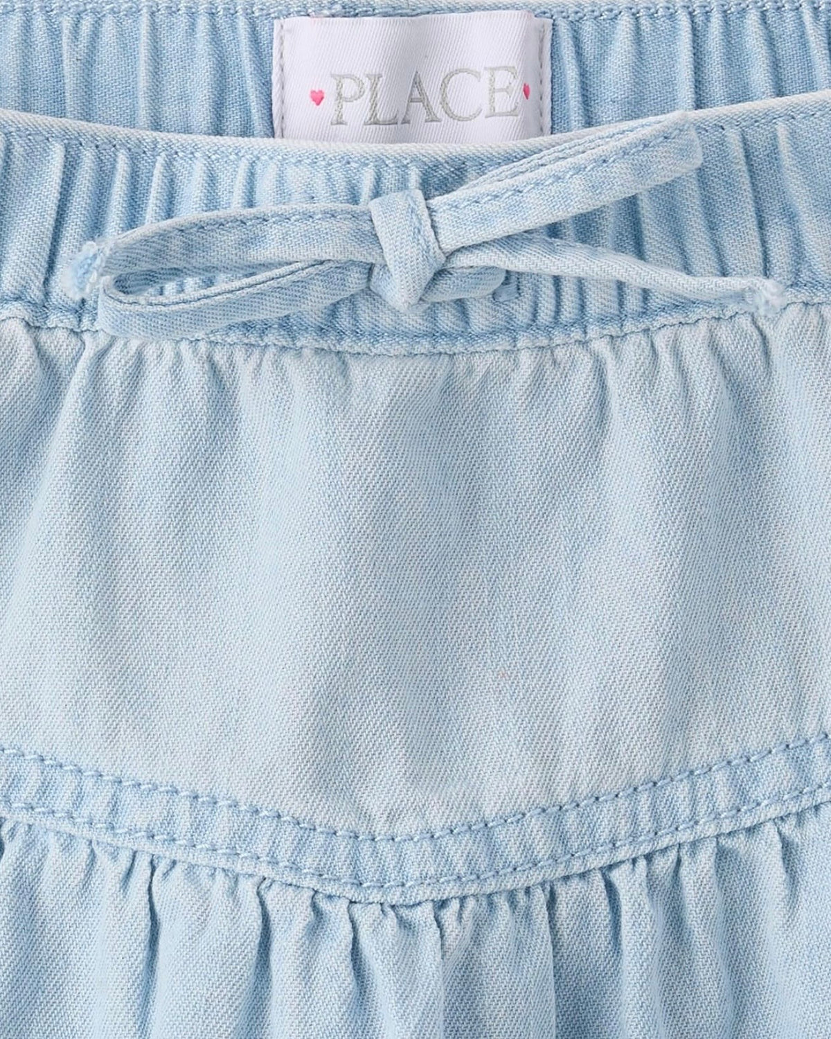 Falda Short de Chambray - Azul