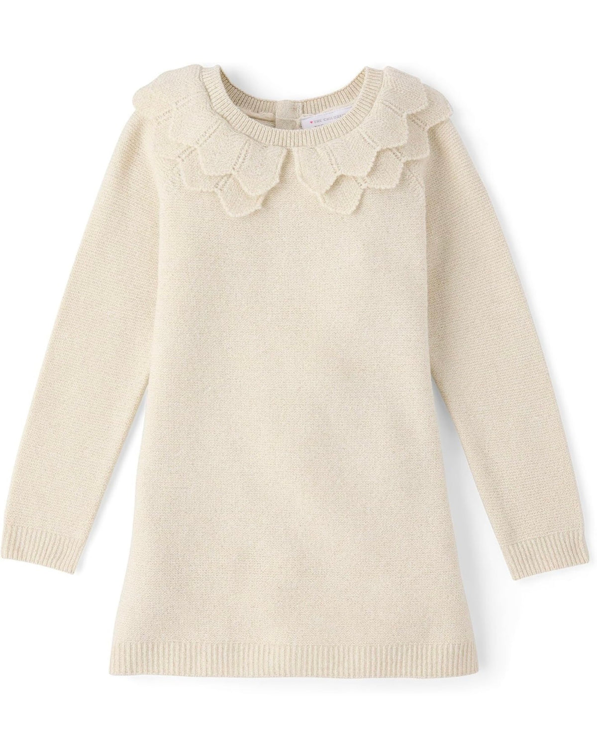 Vestido de Suéter Festoneado Niña