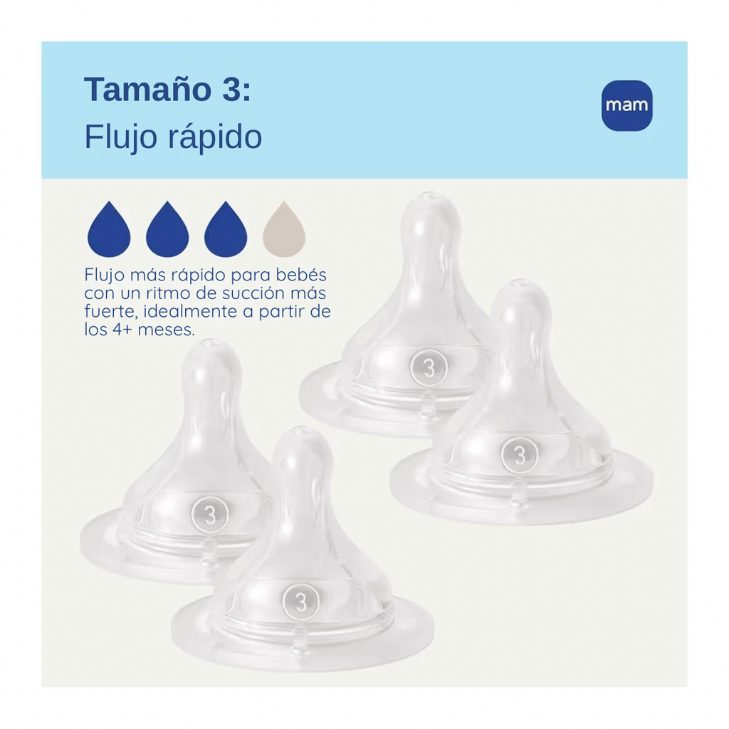 MAM Tetinas de Flujo Rápido 4+