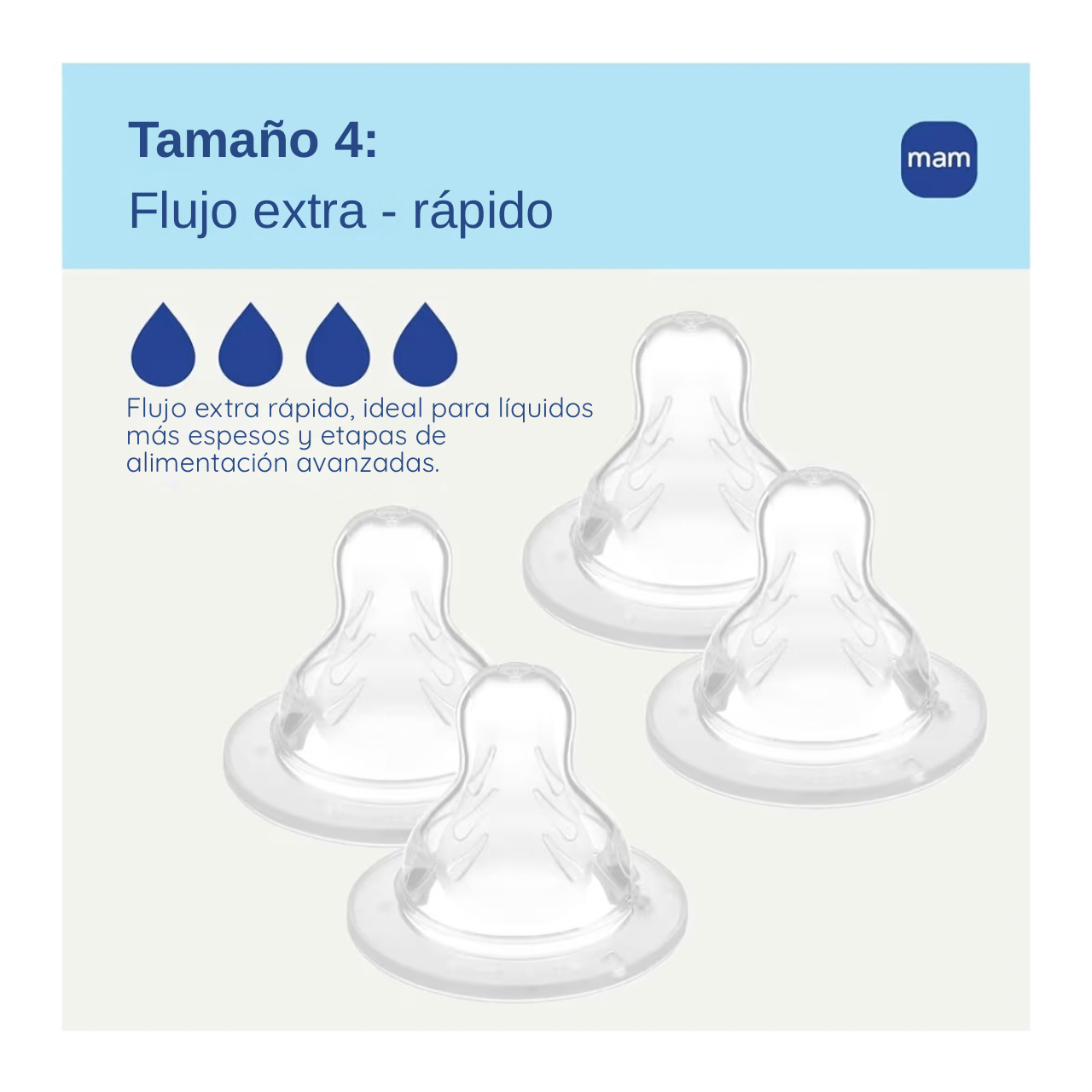 MAM Tetinas de Flujo Extra-Rápido 6+