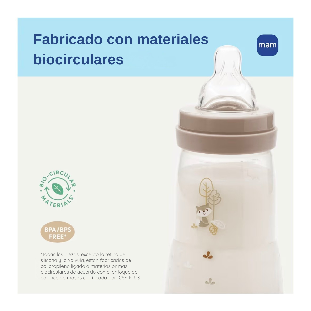 MAM 2 Biberones 9oz Algodón