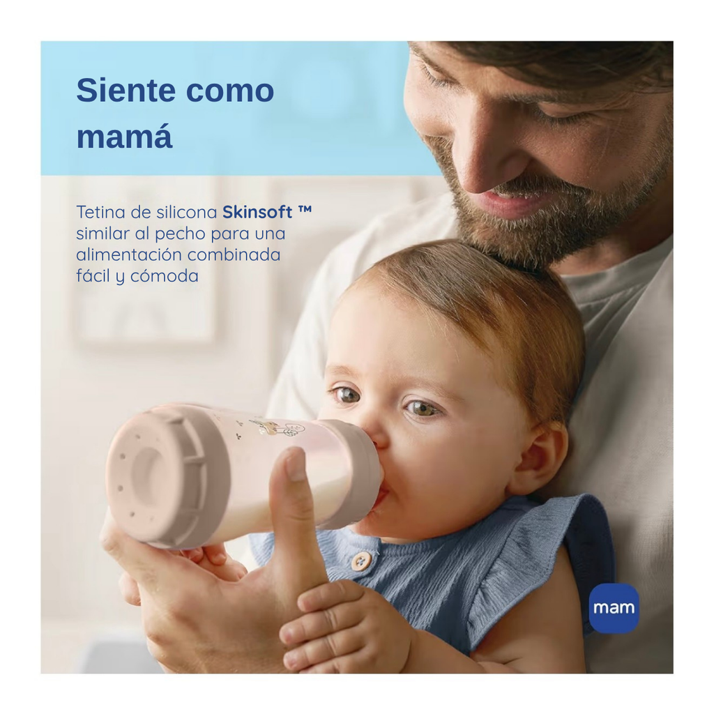 MAM 2 Biberones 9oz Algodón
