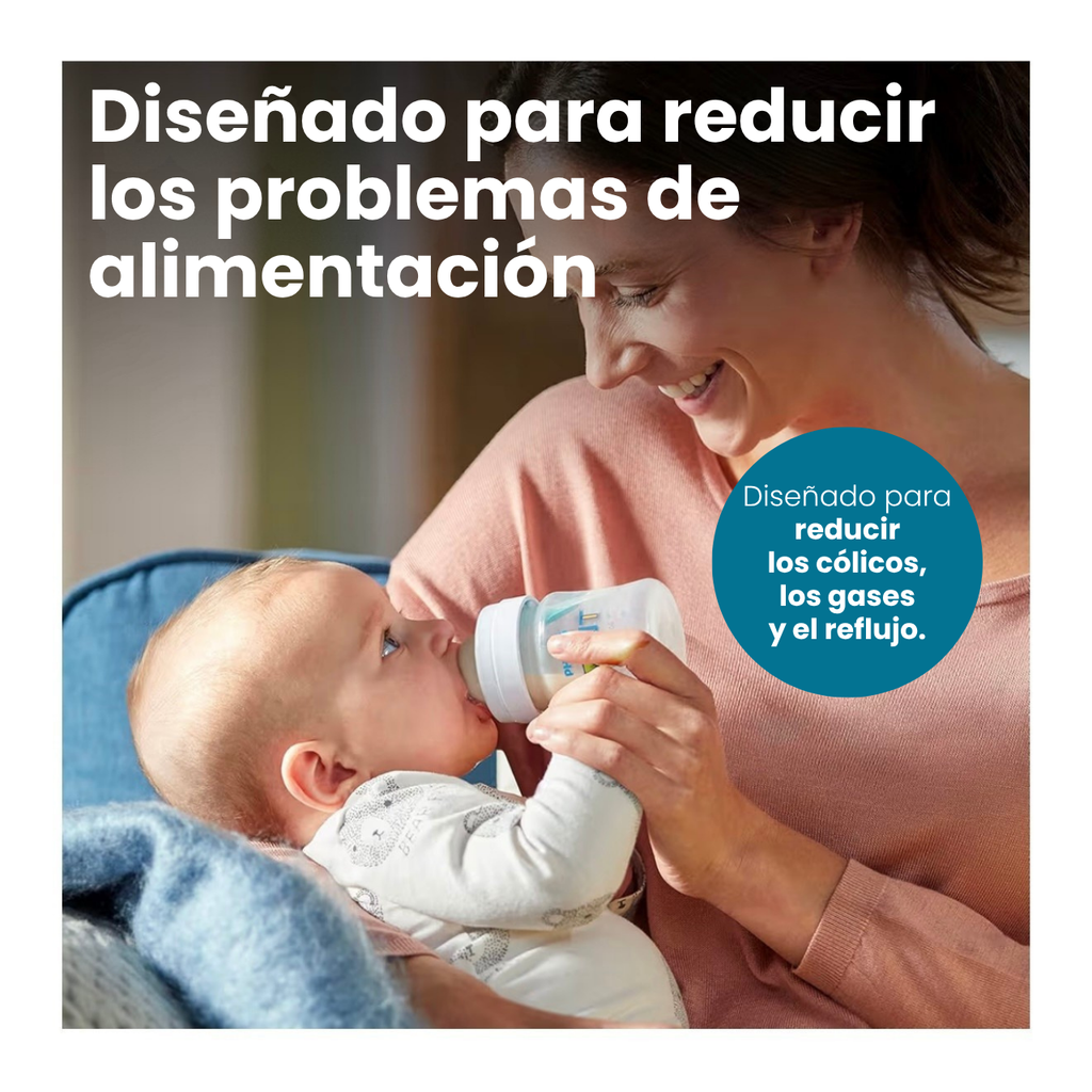 Philips Avent 2 Biberones Anticólicos AirFree 4oz Transparente