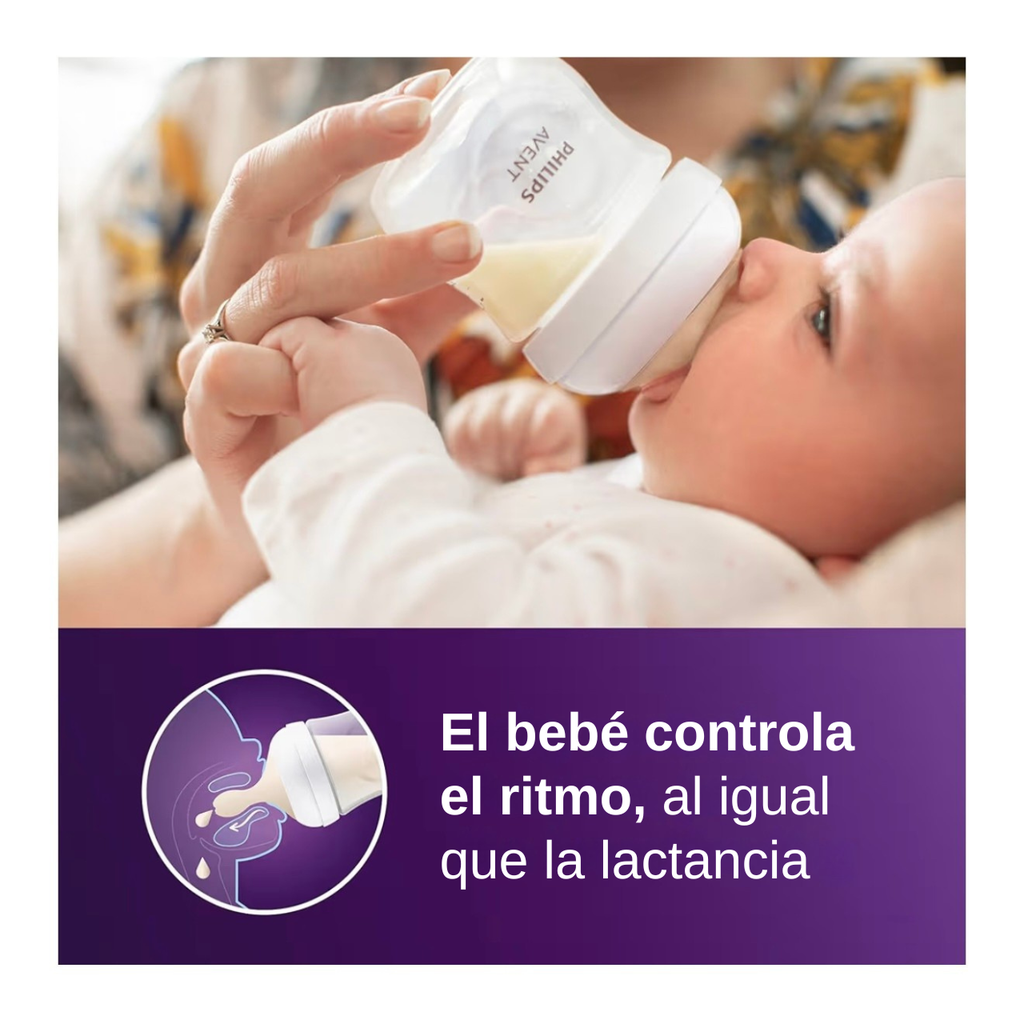 Philips Avent 2 Biberones 4oz Transparente