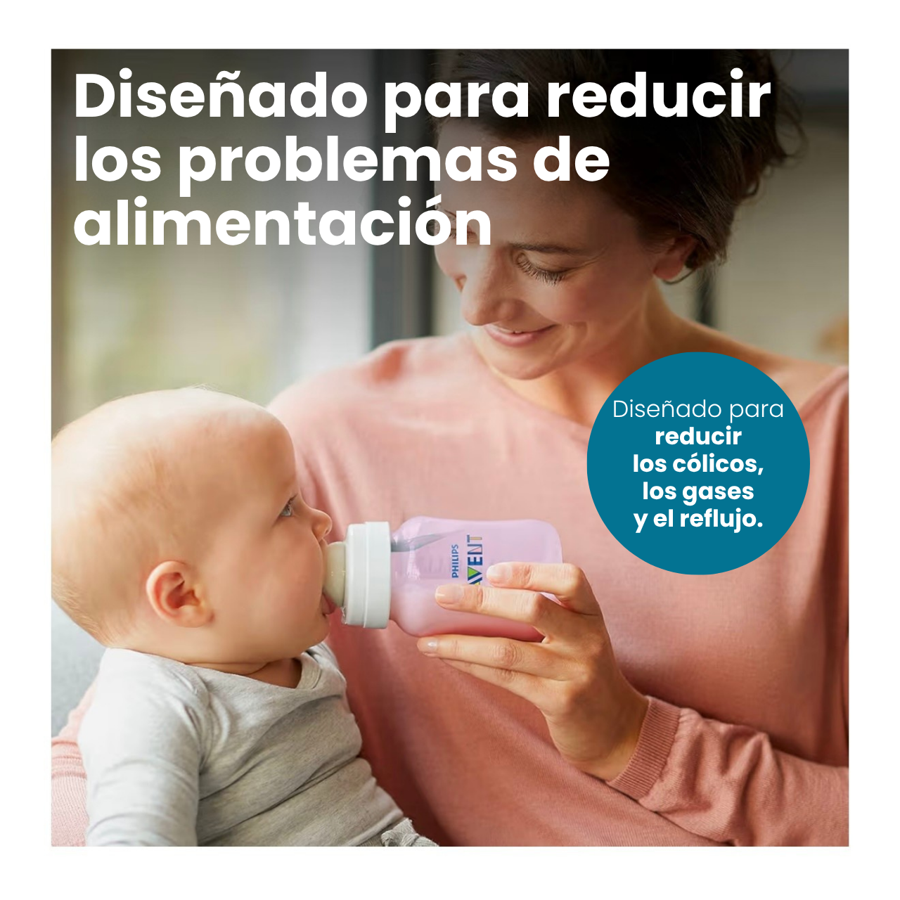 Philips Avent 4 Biberones Anticólicos AirFree 9oz Rosa