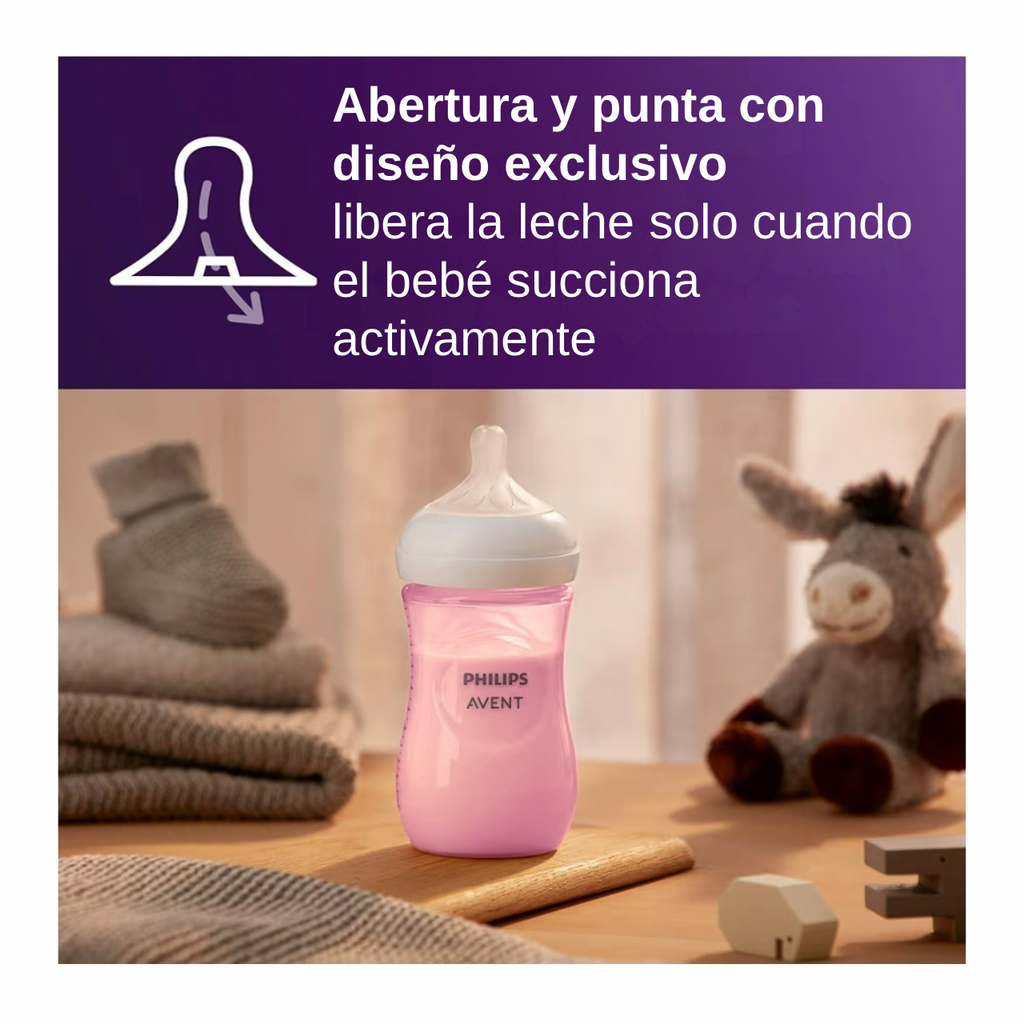 Philips Avent 4 Biberones 9oz Rosa