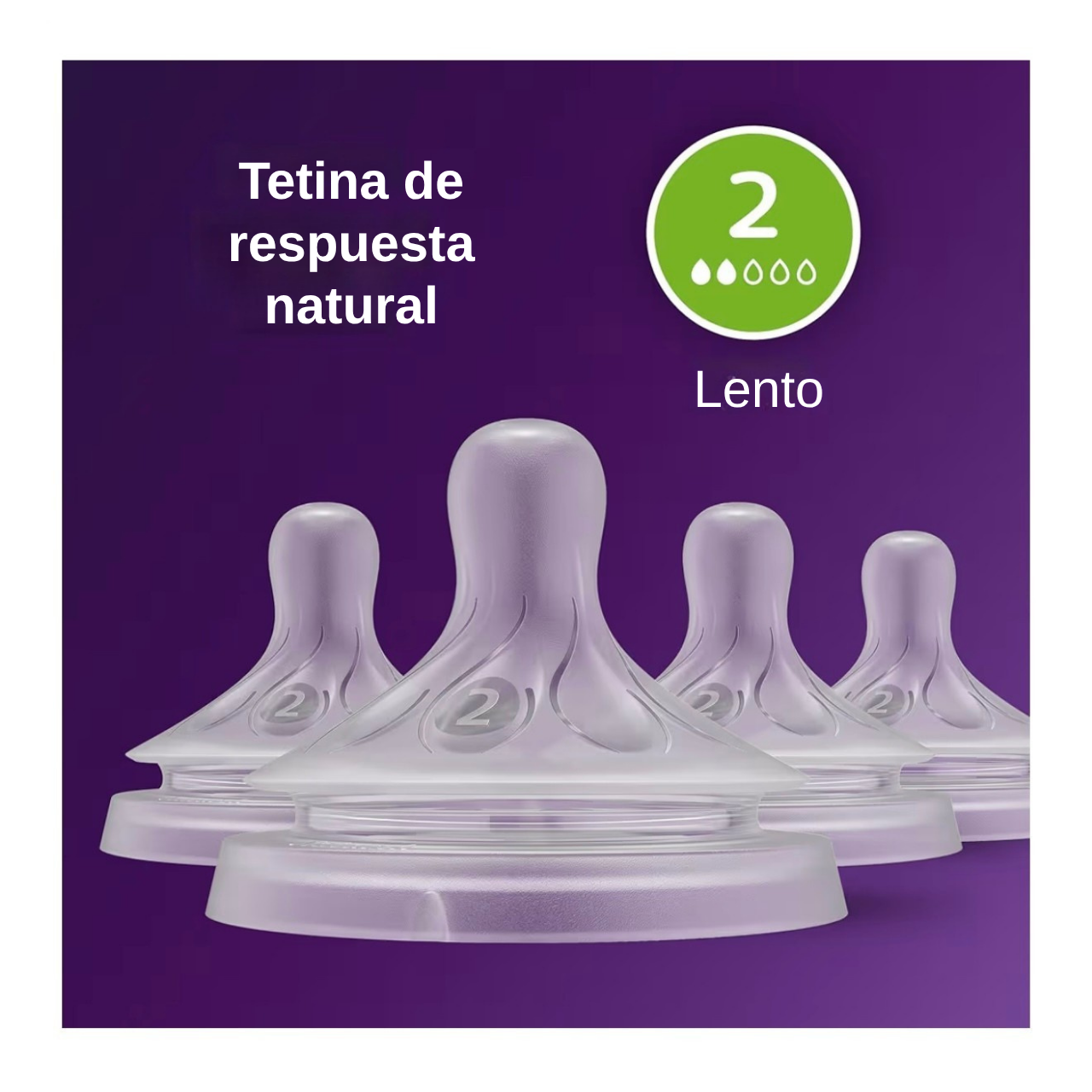 Philips Avent Pack x4 Tetinas de Flujo Lento 2