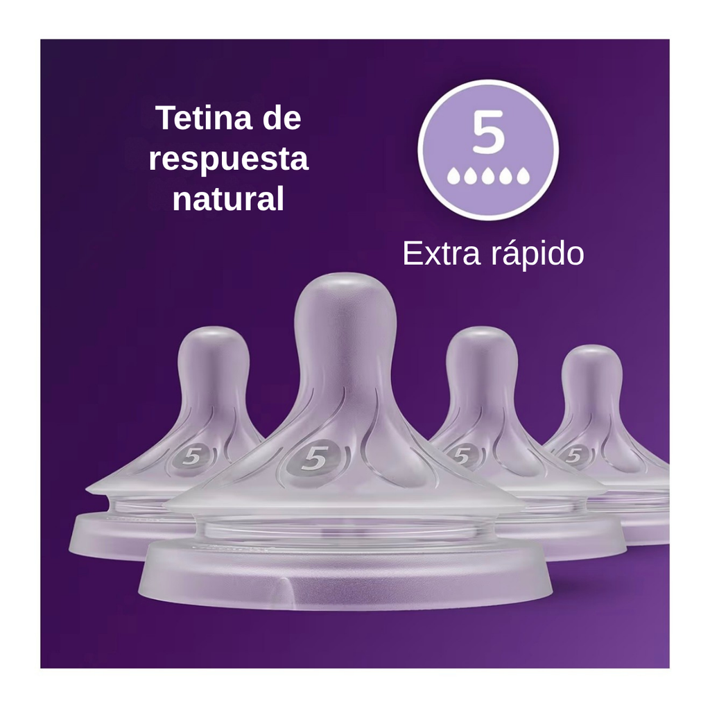 Philips Avent Pack x4 Tetinas de Flujo Extra-Rápido 5