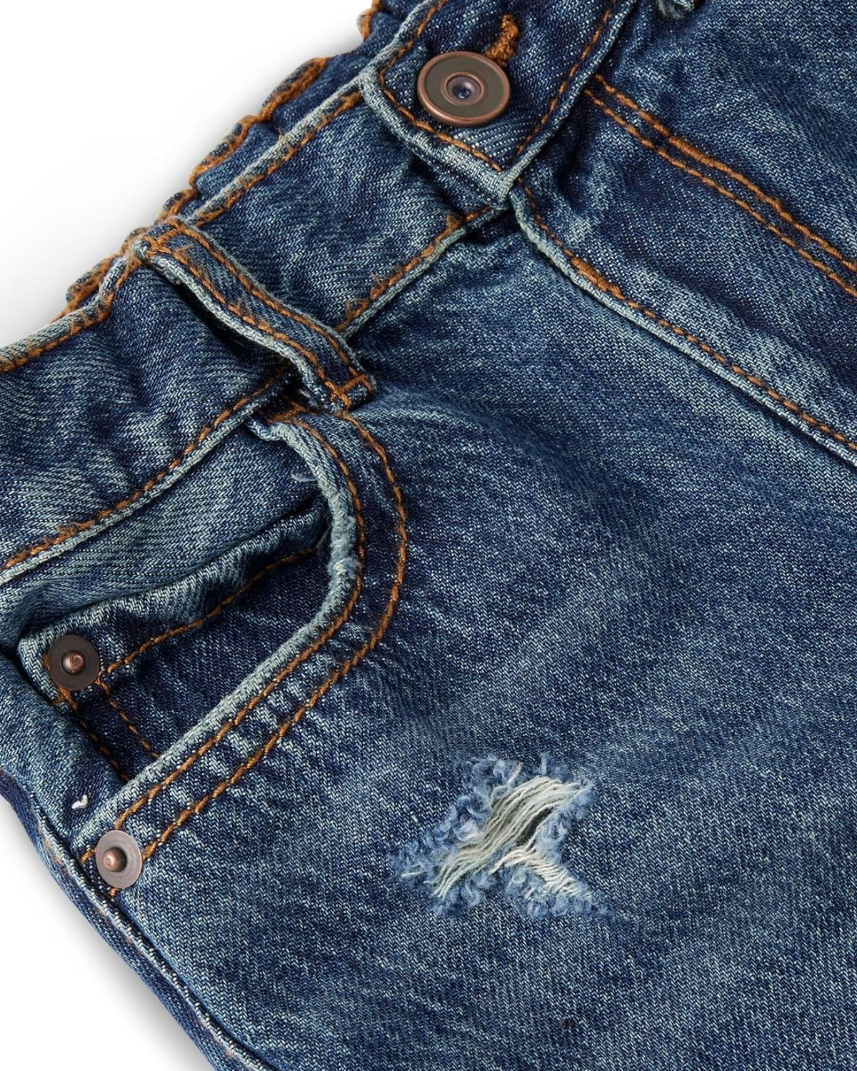 Jeans Vaqueros Holgados con Rotos - Azul