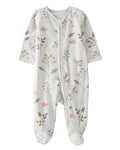 Pijama Suave con Estampado de Mariposa Botánica Bebé Niña